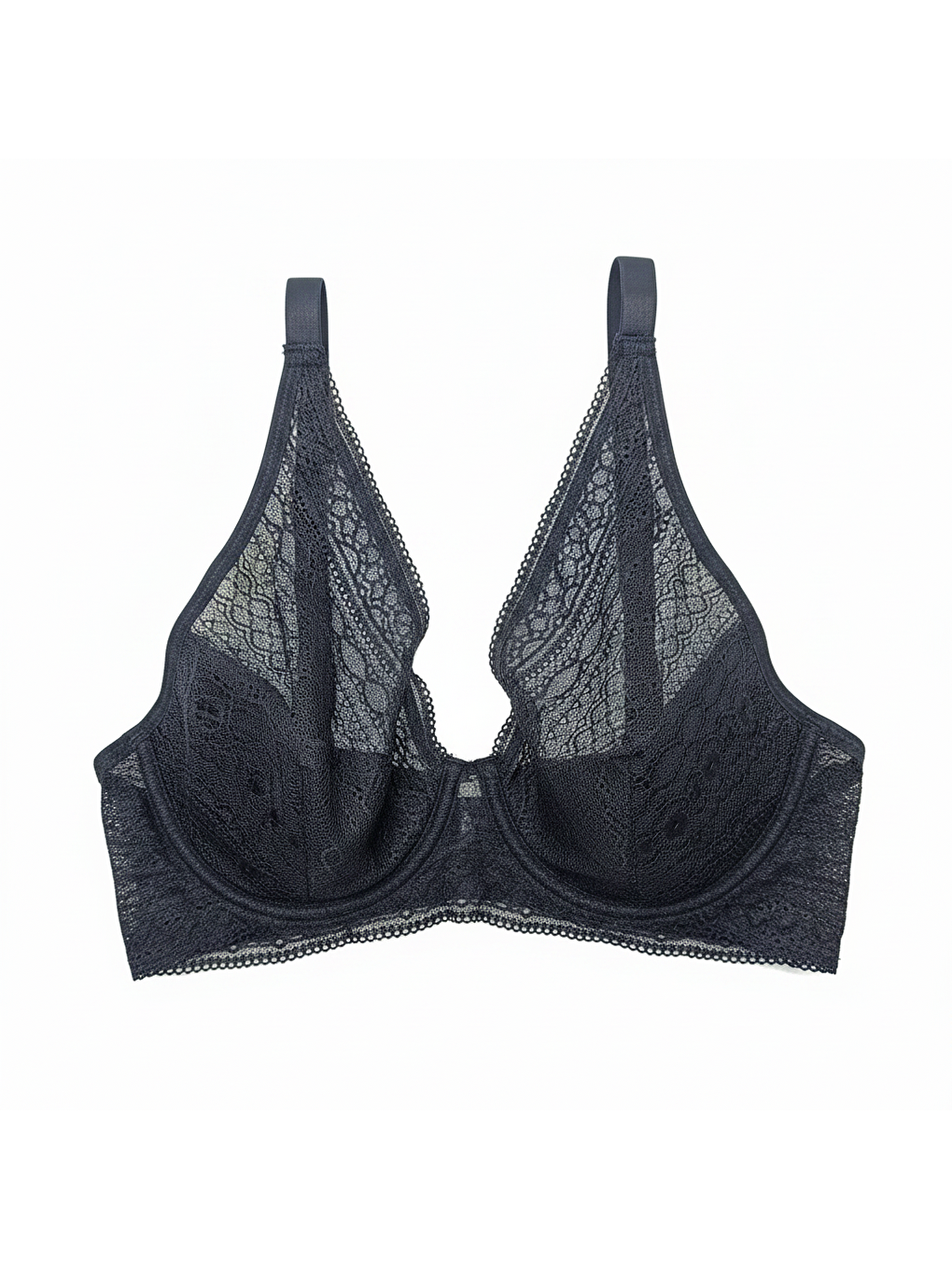 Kadın Dantelli Toparlayacı Siyah Renk 5'Li Paket Sütyen Bb2296-3