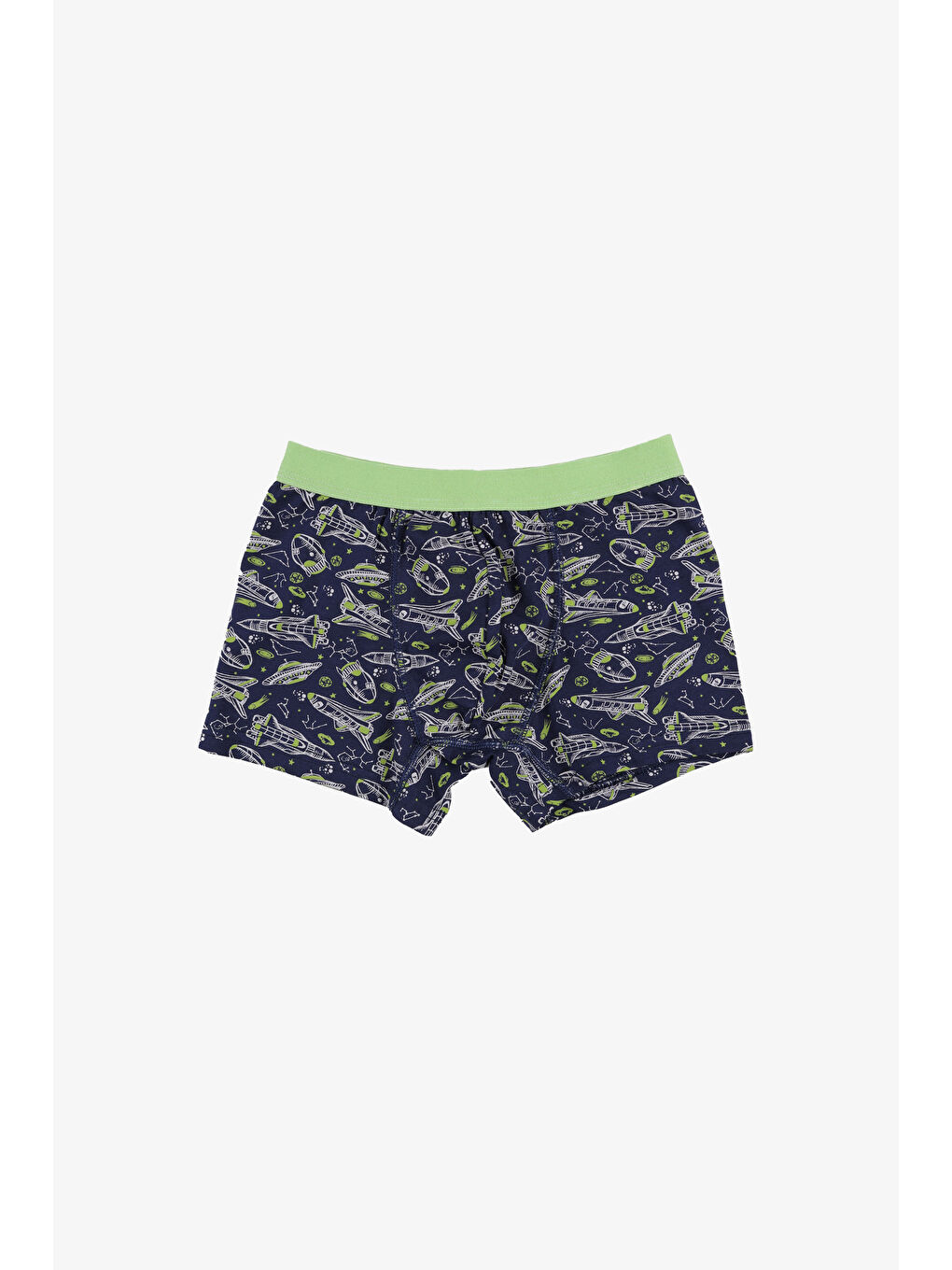 Gri Erkek Çocuk Pamuklu Uzay Baskılı 3'lü Boxer-2