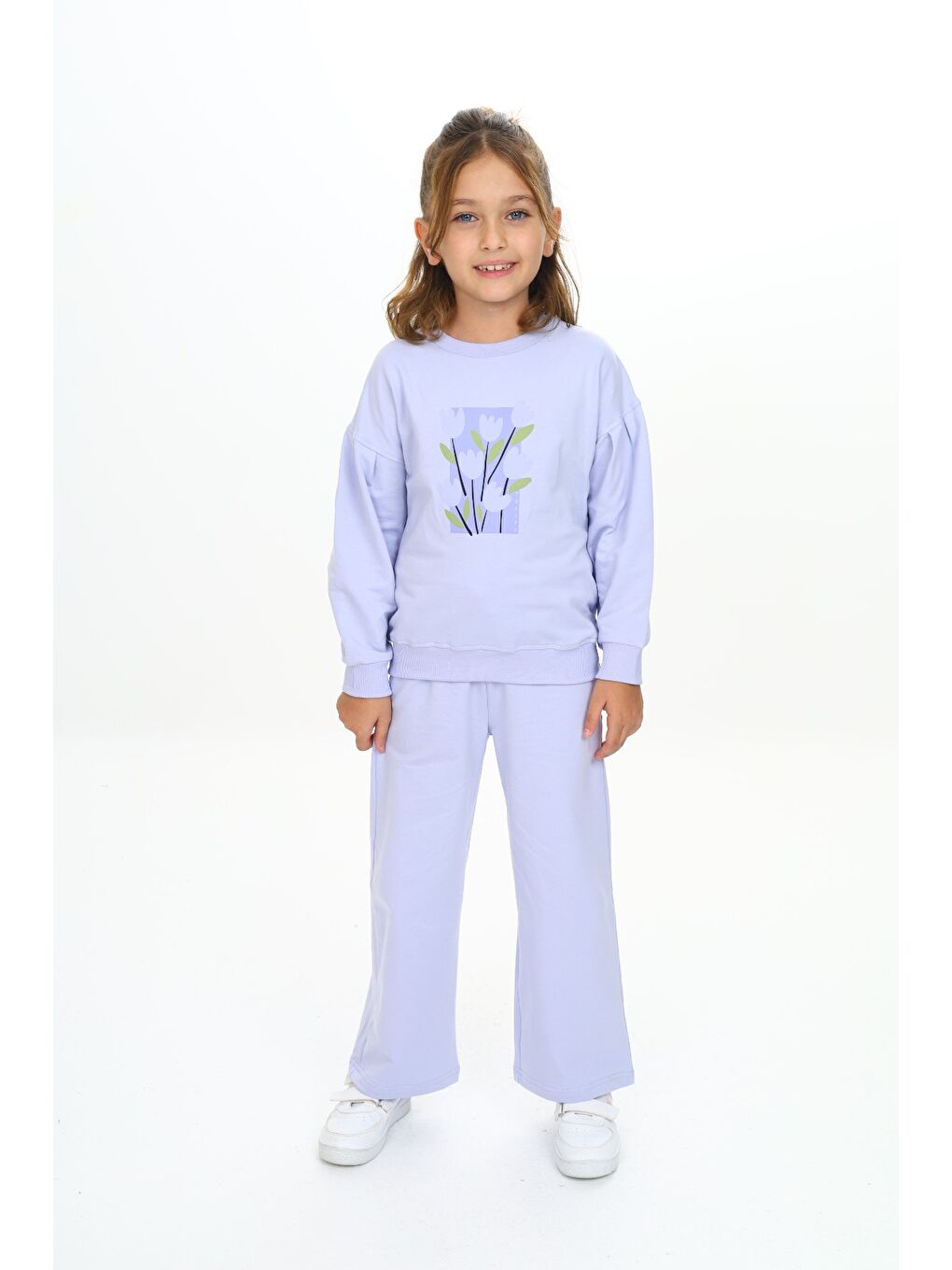 Mavi Kız Çocuk Baskılı Eşofman Takım