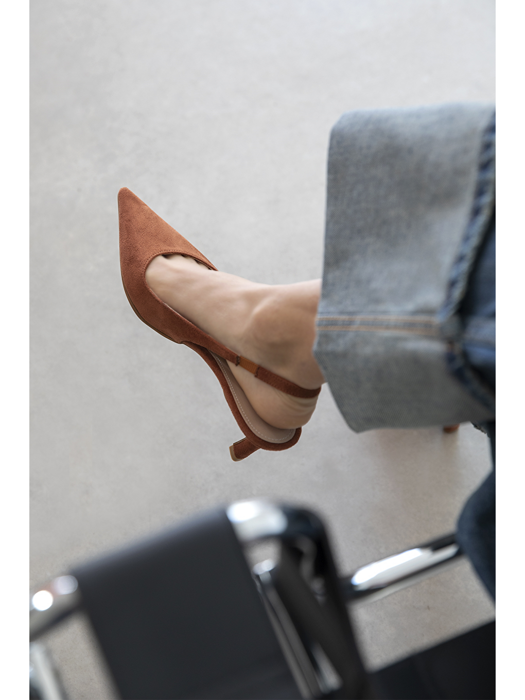 Kahverengi Molly  Kadın Topuklu Süet  Ayakkabı Kiremit-2