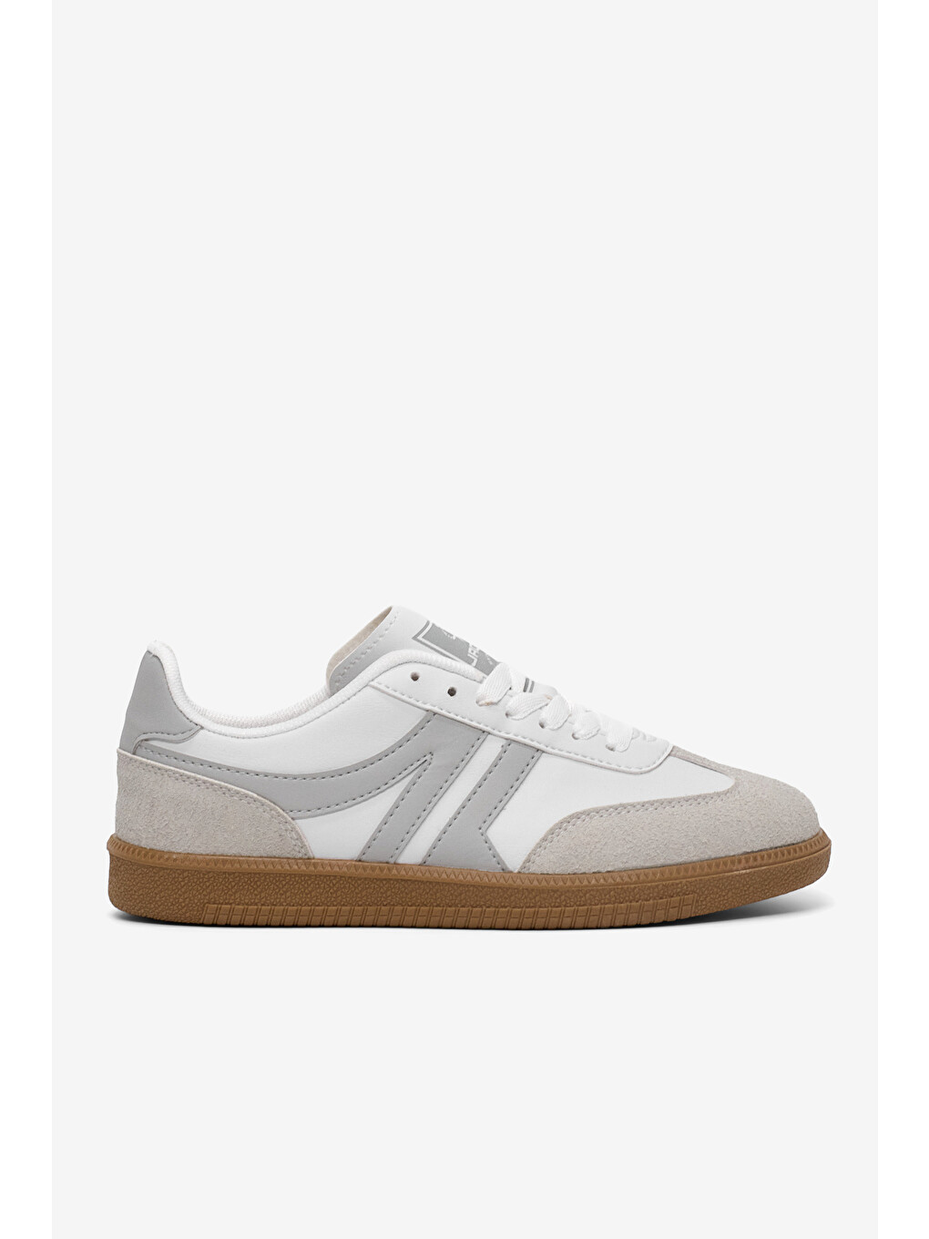 Kadın Beyaz Gri Rahat Kalıp Nefes Alabilen Sneaker-2
