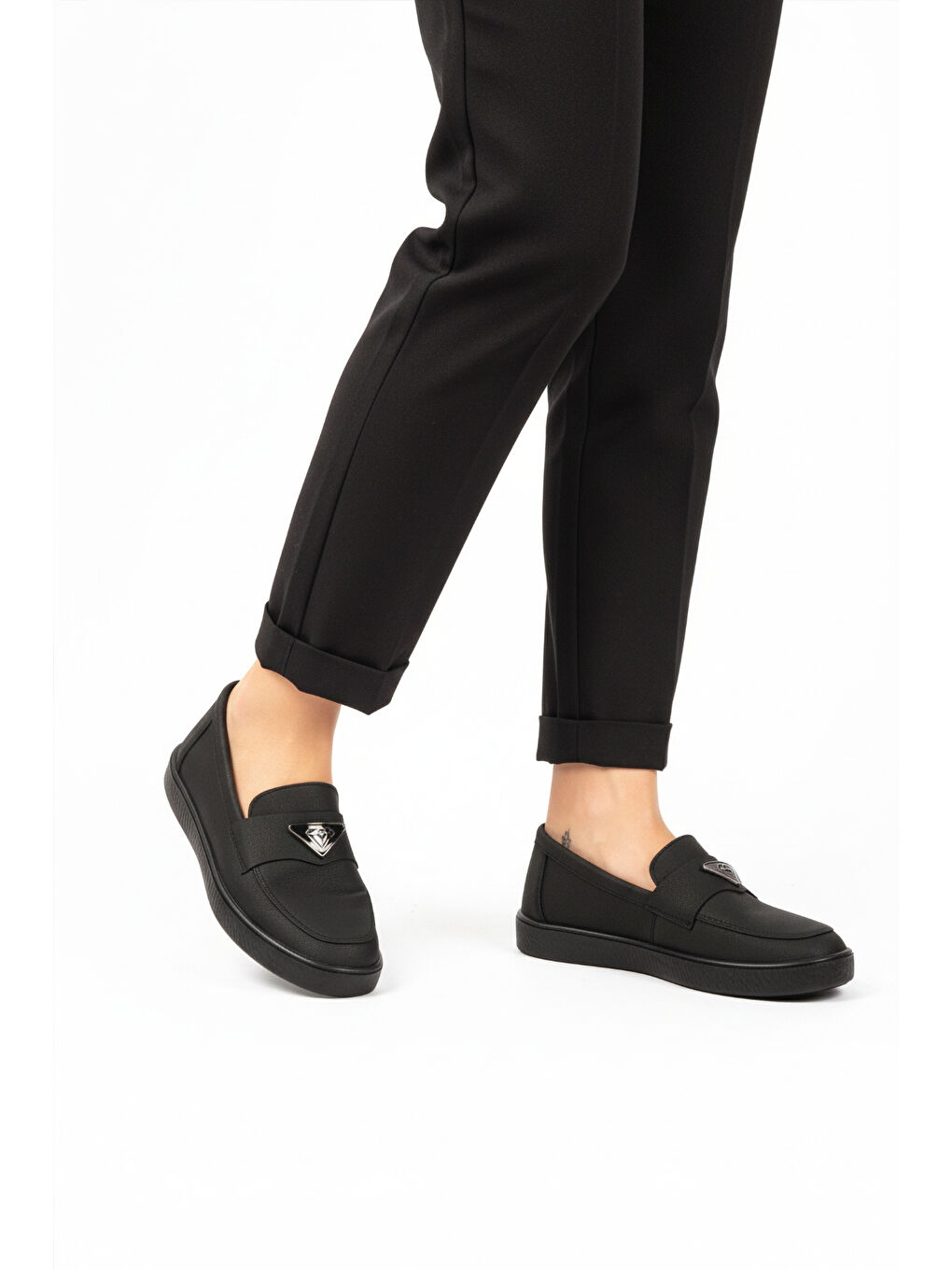 Siyah Hafif Esnek Kadın Casual Ayakkabı B-01 Z