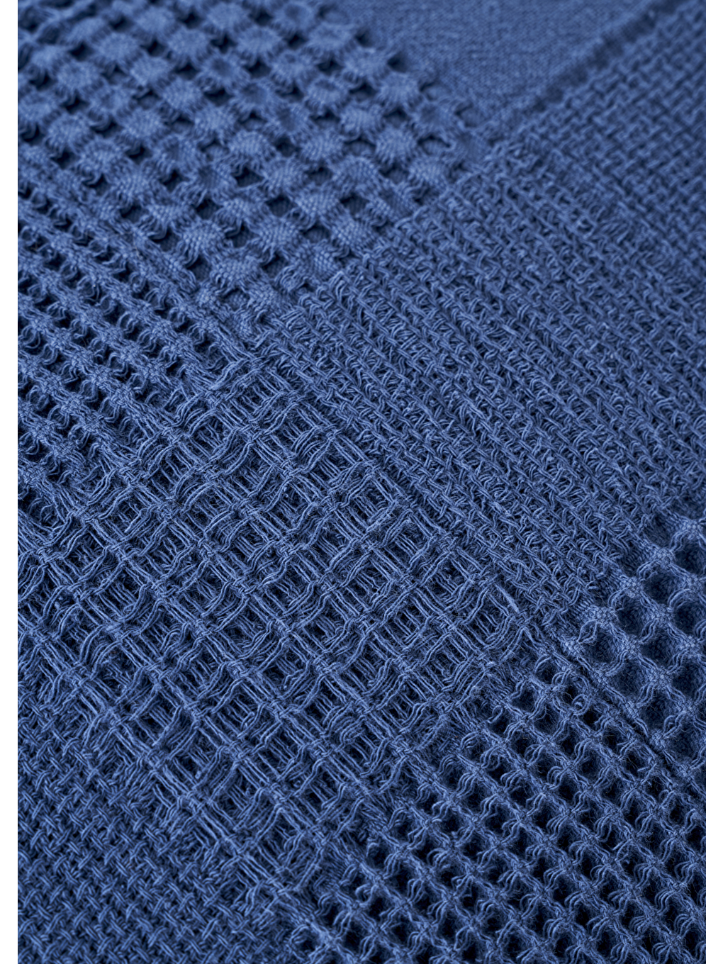 Block Pamuklu Jakarlı Çift Kişilik Yatak Örtüsü Lacivert (240x260 Cm)-4