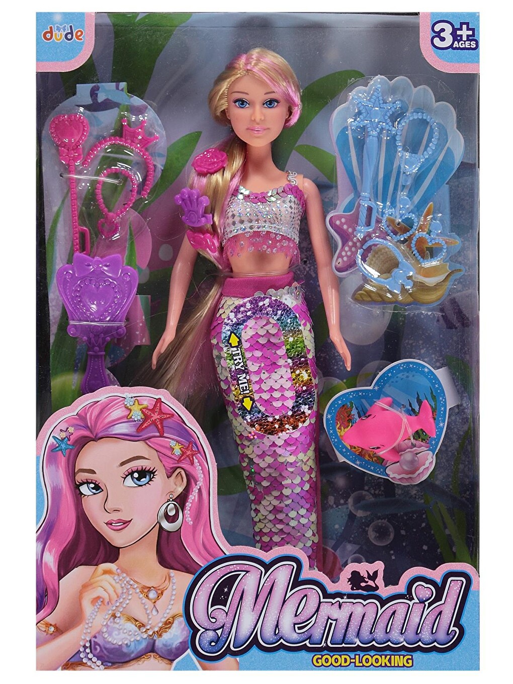 Seher Oyuncak 29 Cm Denizkızı Bebek - Pembe