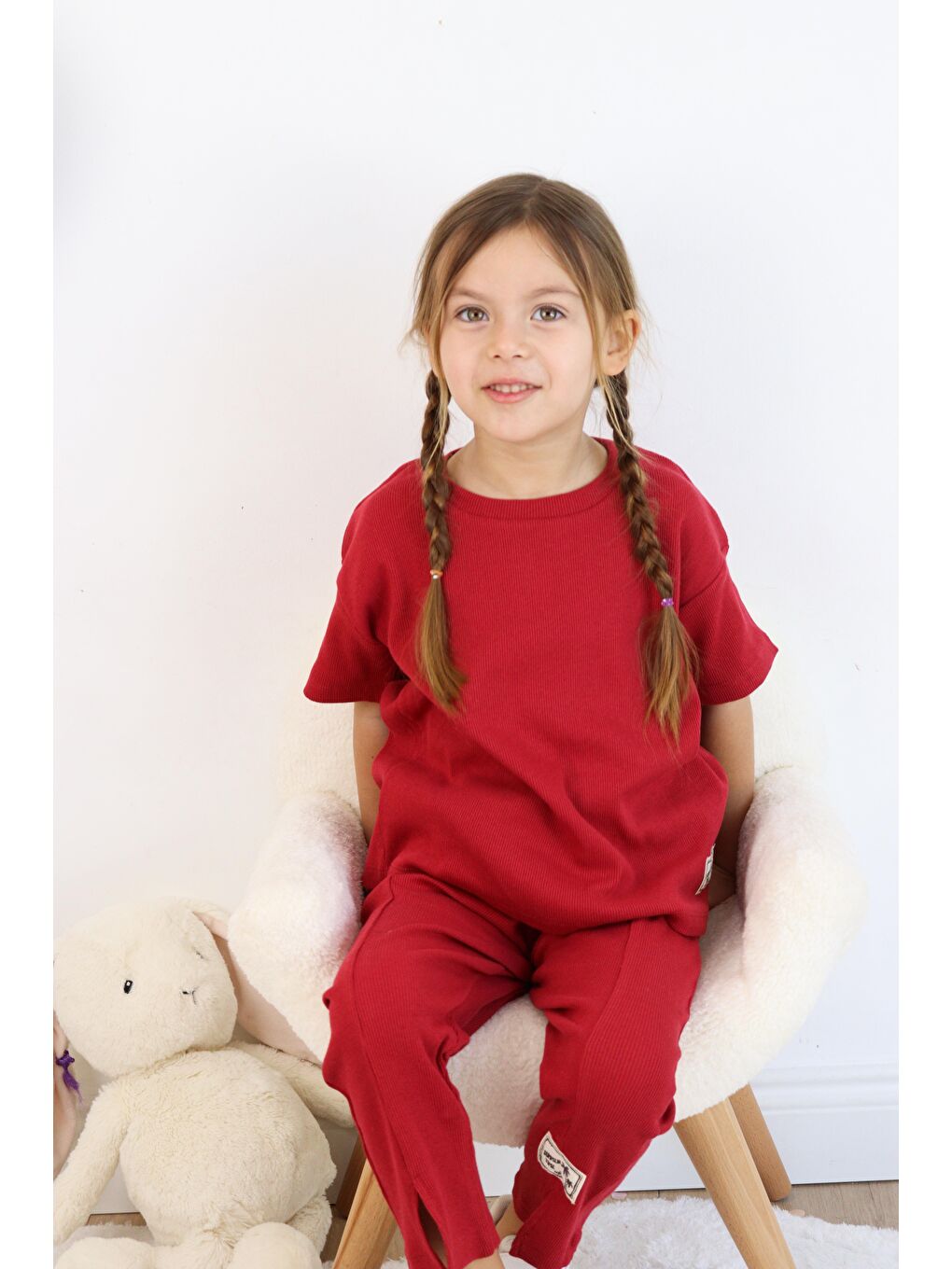 Kırmızı Paça Yırtıklı Takım-3