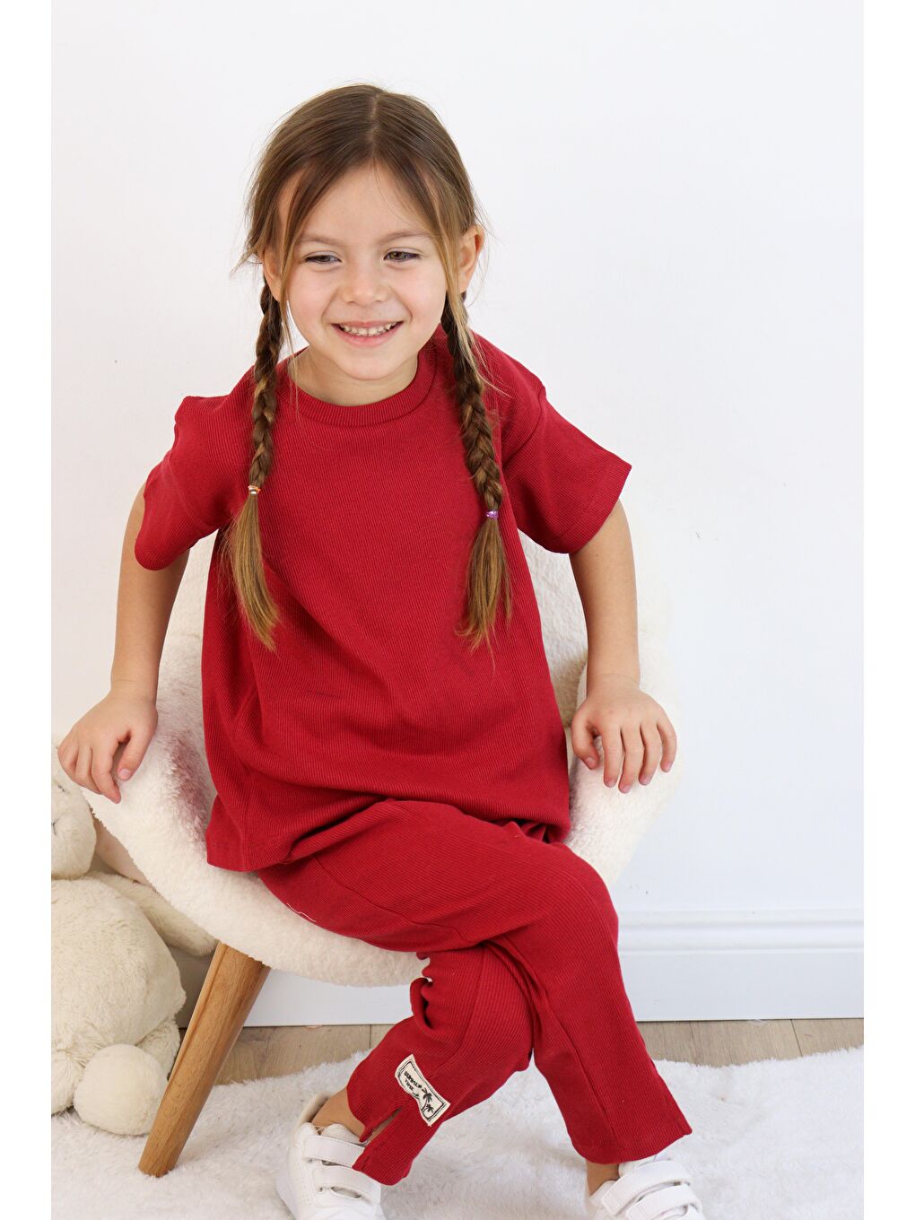 Kırmızı Paça Yırtıklı Takım-4