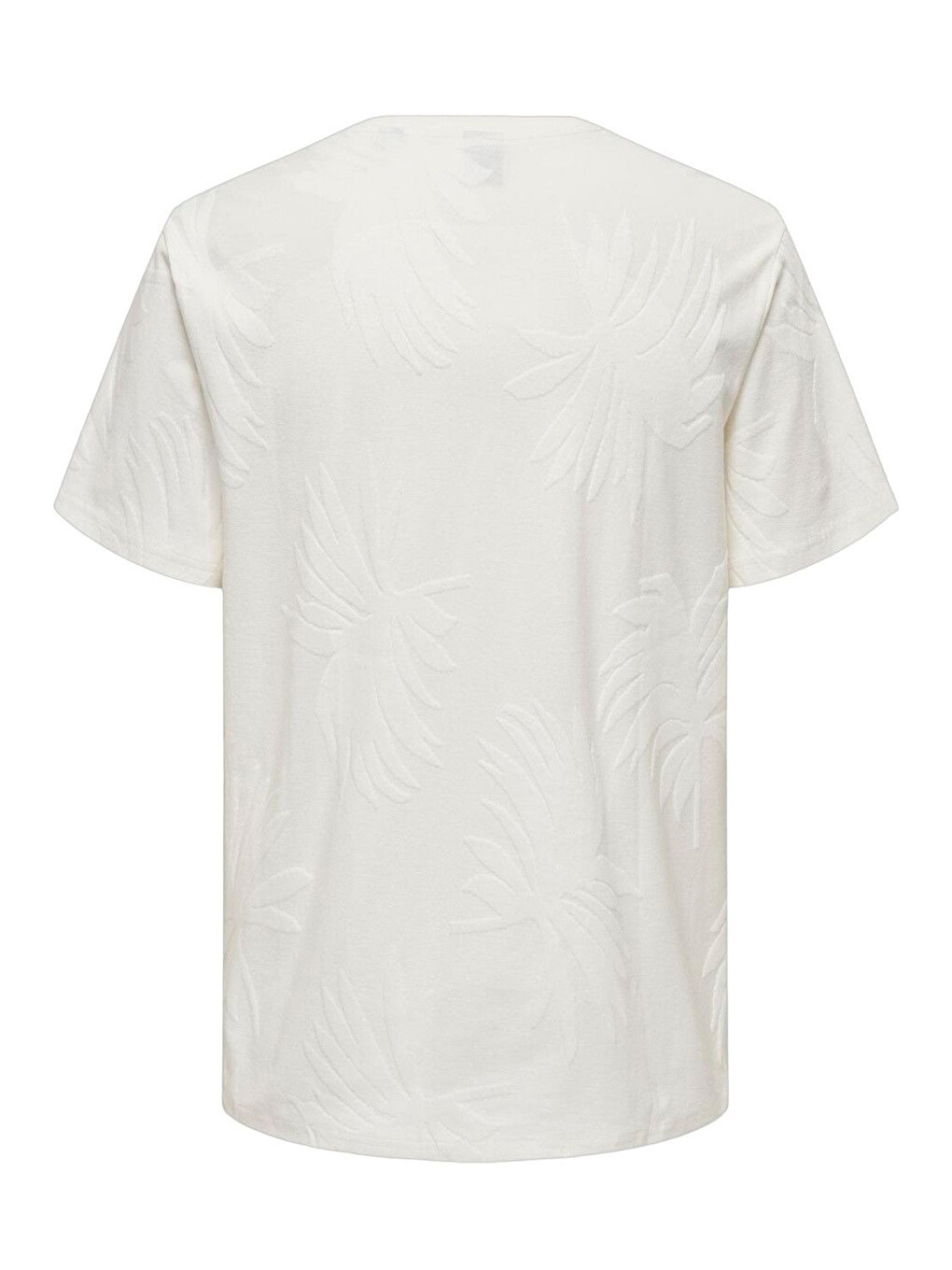 Ekru Onsmarco % 100 Pamuk Relaxed Fit Bisiklet Yaka Tişört 22029457-1
