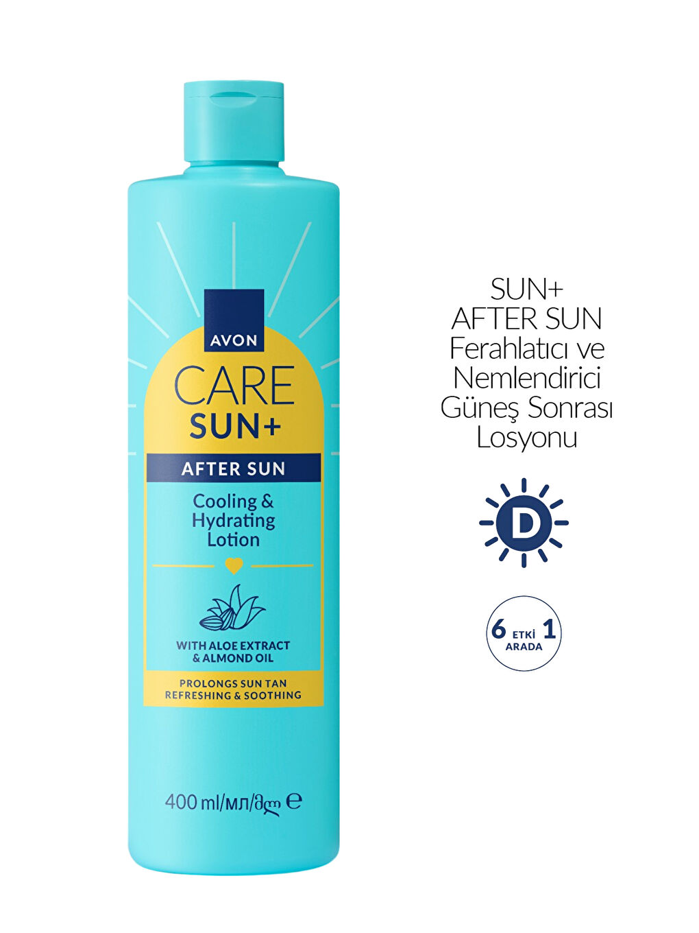 SUN+ AFTER SUN Ferahlatıcı ve Nemlendirici Güneş Sonrası Losyonu 400ml-1