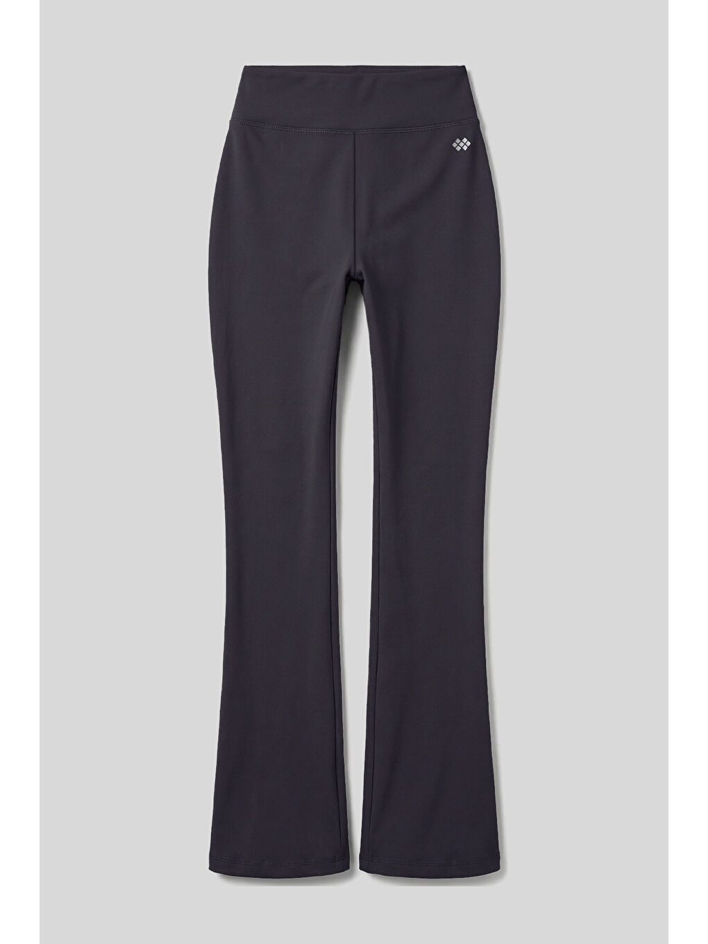 Antrasit Esnek Yüksek Bel Spor Performans Kadın İspanyol Paça Kadın Tayt - 94686