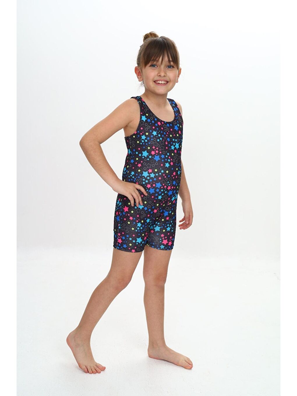 Karışık Kız Çocuk Yüzücü Tulum Mayo 5-15 Yaş 11821