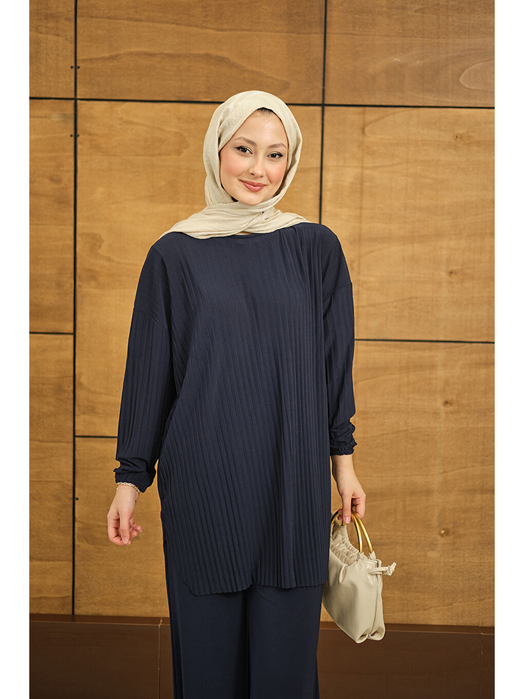 Kadın PILISE DETAYLI TAKIM Lacivert-1