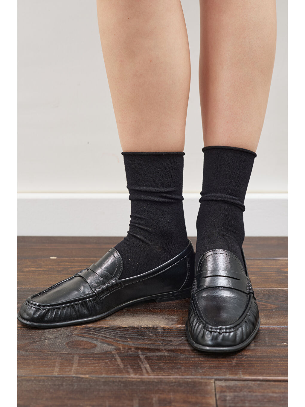 Lastiksiz Soket Çorap Siyah-1
