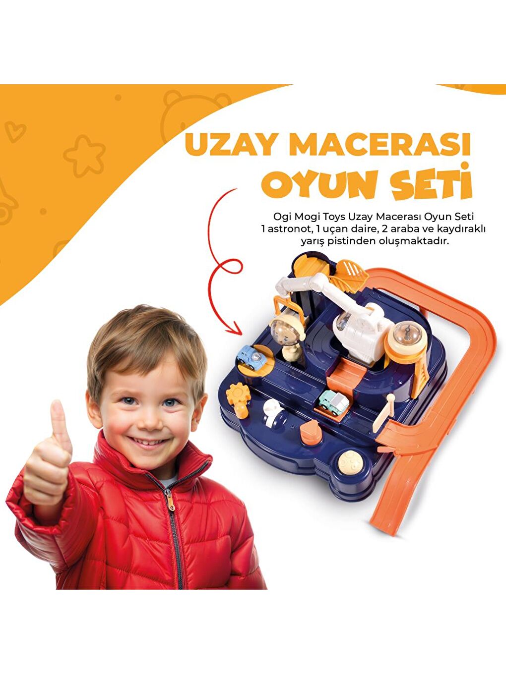 Ogi Mogi Toys 4 Düğme Kontrollü Uzay Macerası Oyun Seti - 8