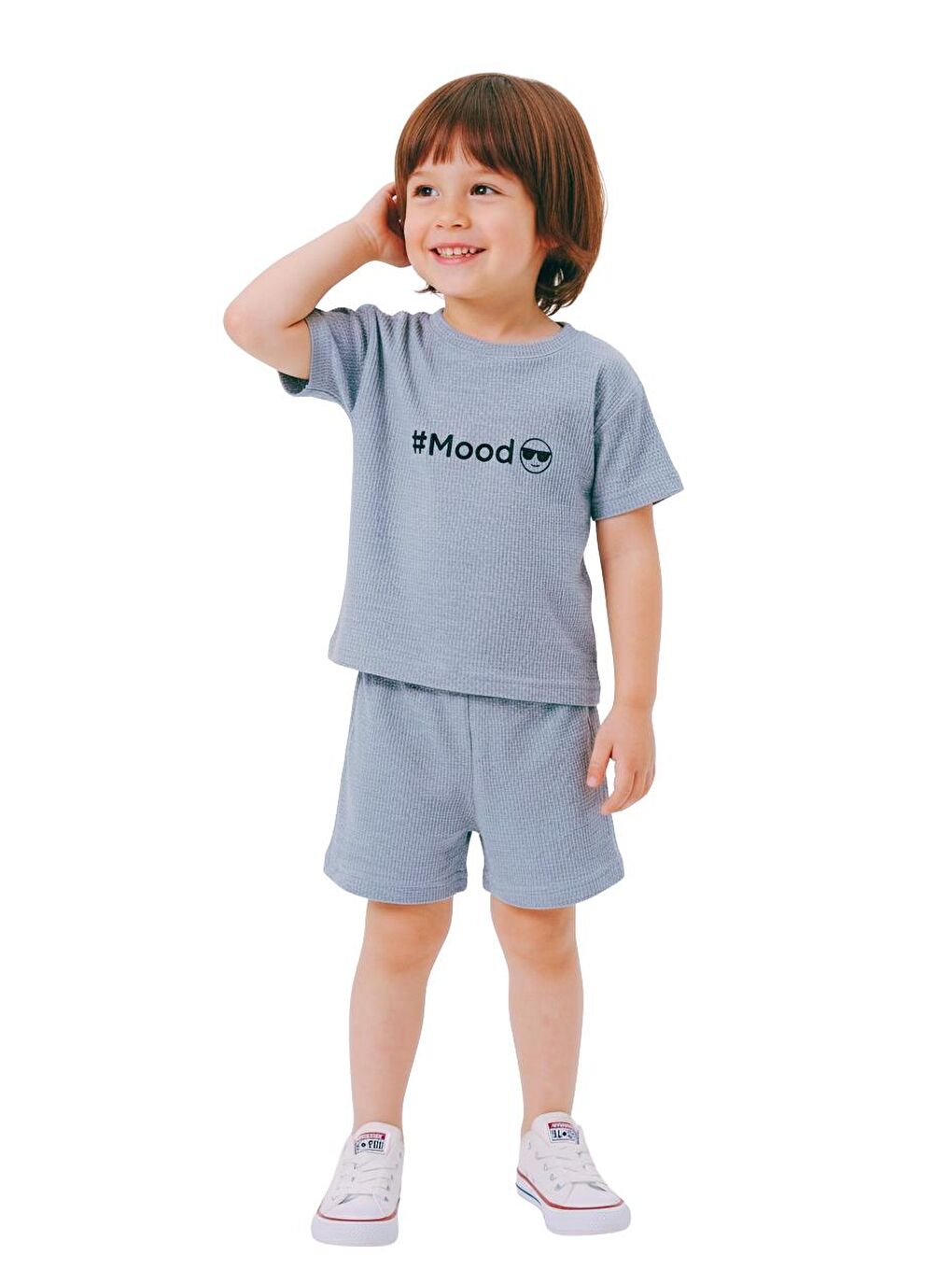 Mavi YAZLIK WAFFLE 2'Lİ TAKIM-1