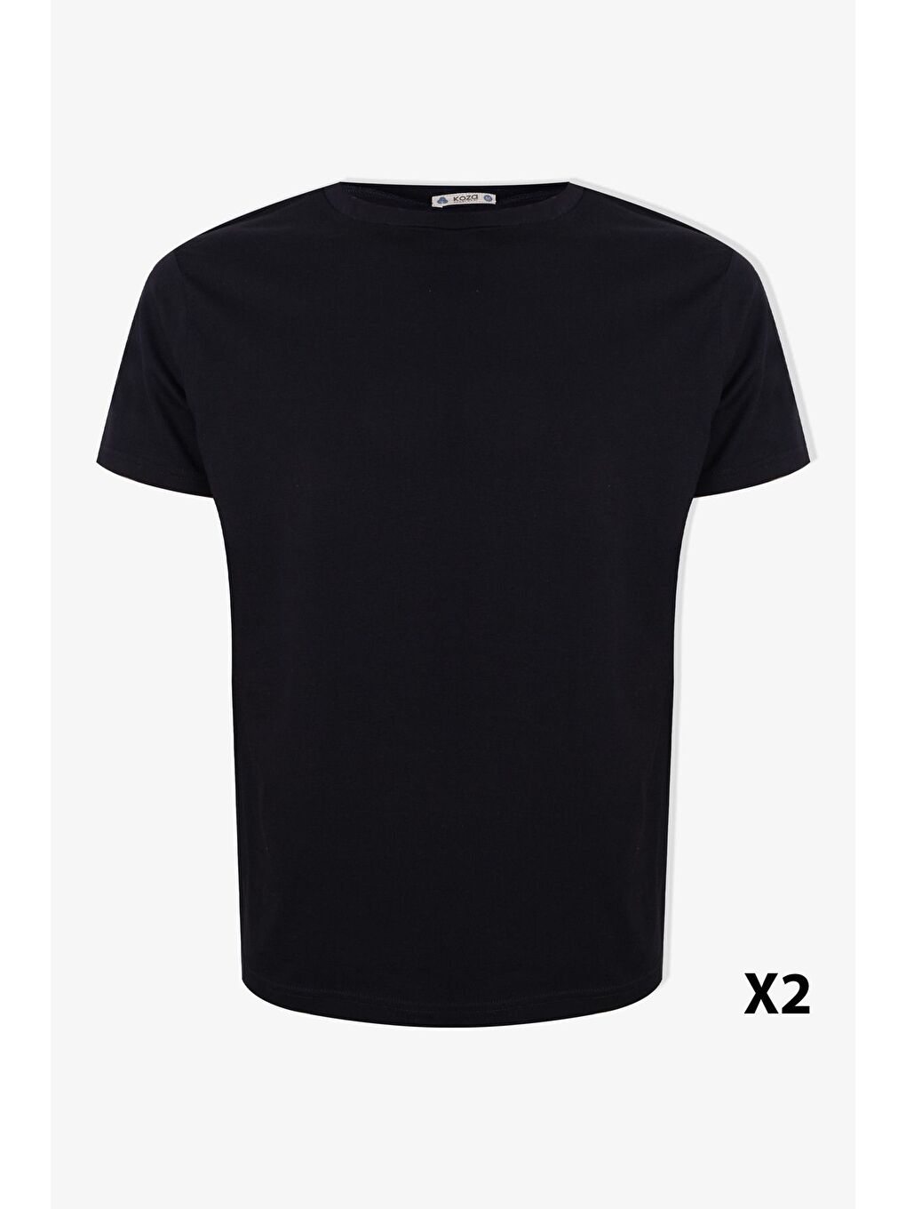 Koza İç Giyim Siyah Erkek 2 li Basic Elastanlı T Shirt