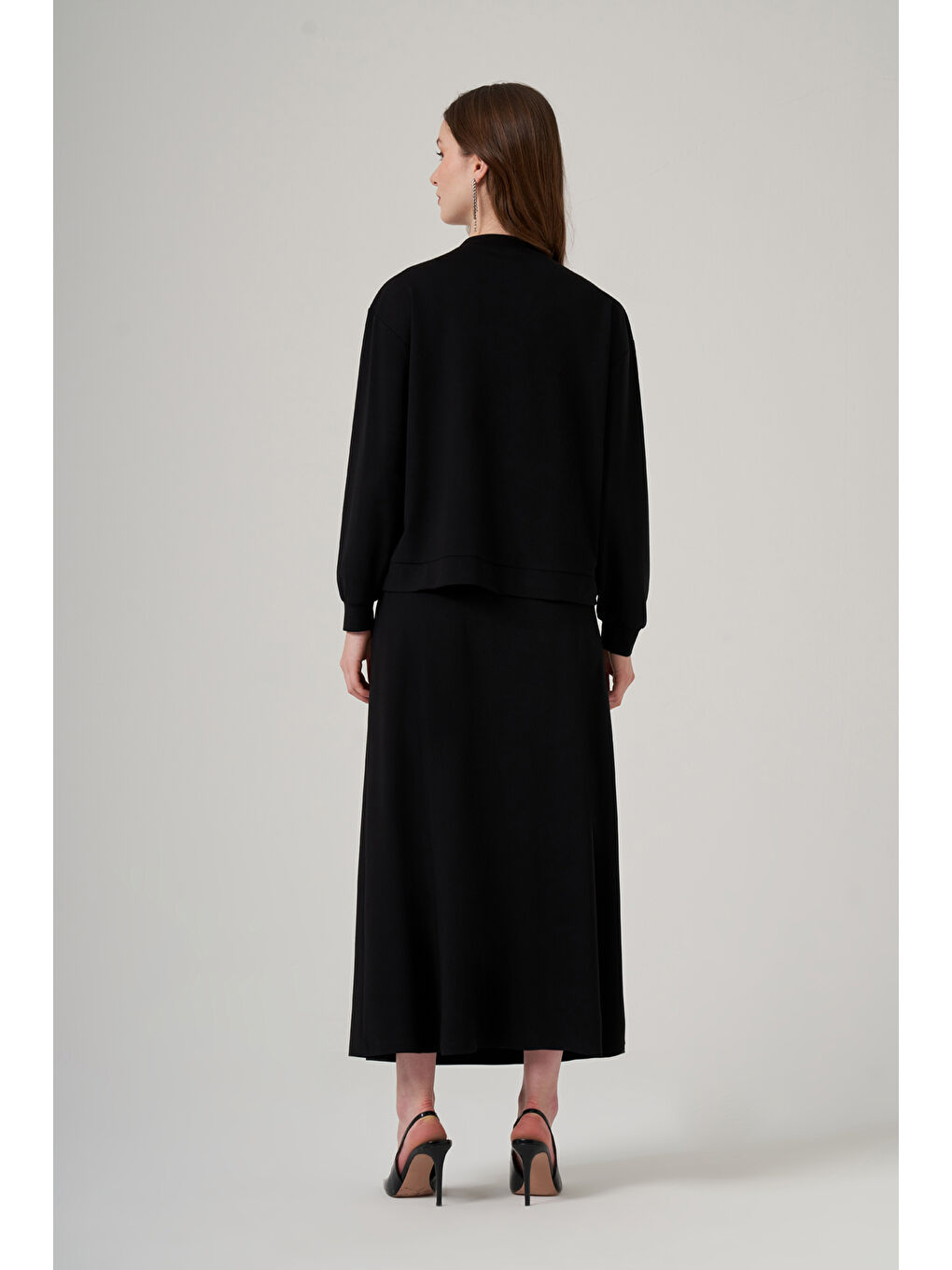 Pul Detay Etekli Takım 1078 Siyah-2