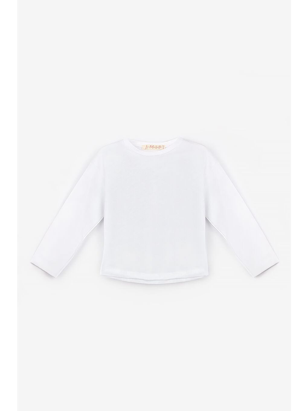 Beyaz Beyaz Uzun Kollu Penye 2'li Basic Tişört Paketi-1