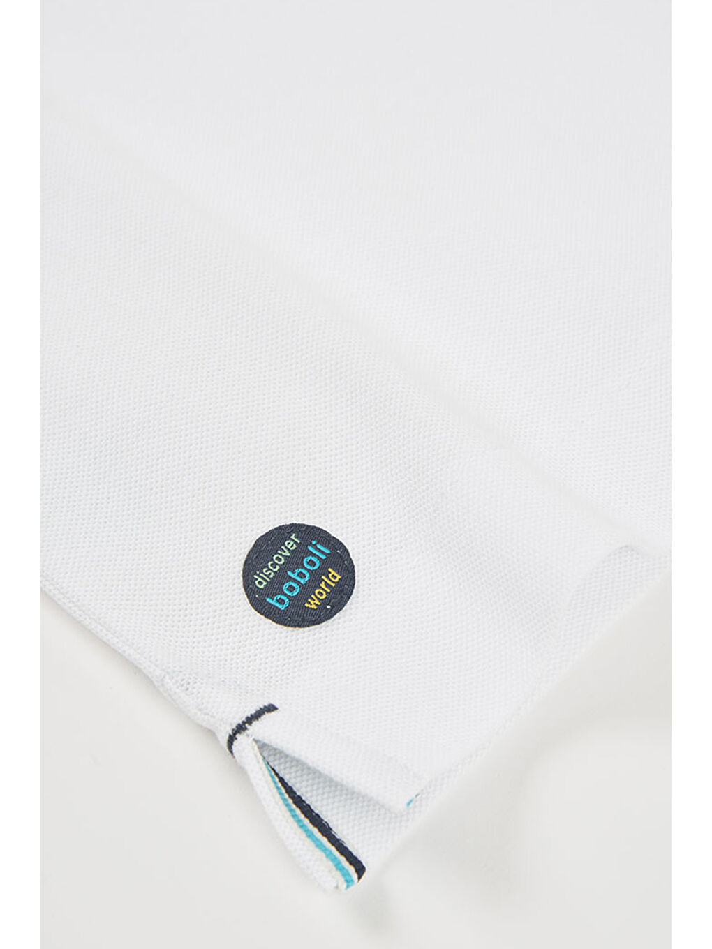 Çizgi Desenli Polo Yaka Tshirt 2-6 Yaş Beyaz-4