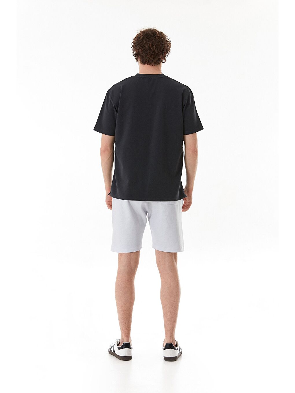 Antrasit Basic Bisiklet Yaka Tişört-2