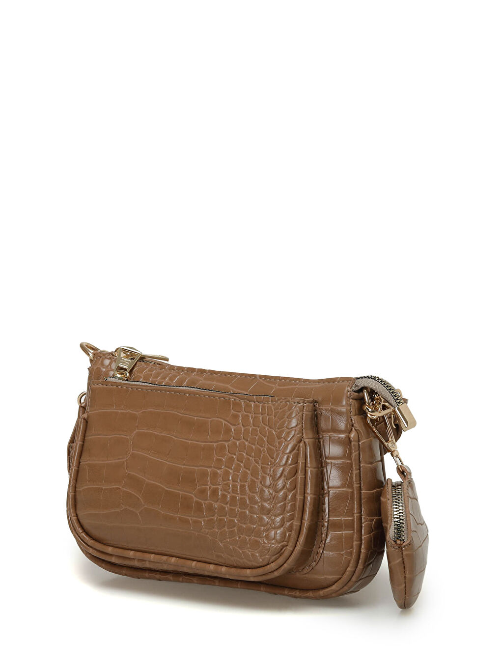 Kahverengi KRK IKILI CPRZ 4PR Taba Kadın Çapraz Çanta-1