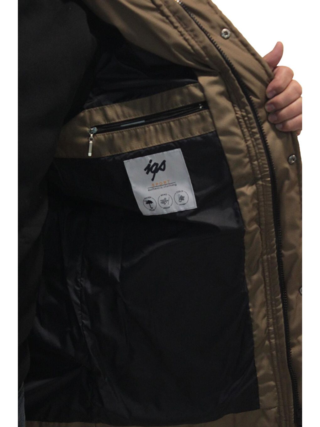 Erkek Bej Şişme Mont-3