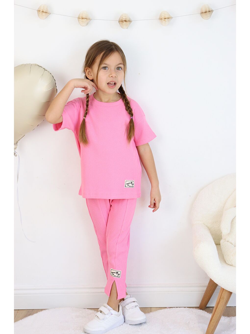 Pembe Paça Yırtıklı Takım-3