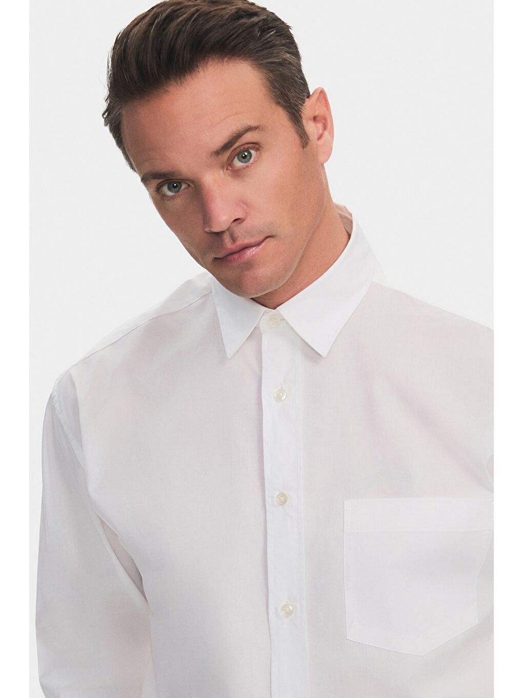 Beyaz Exclusive Erkek Oversize Gömlek-2