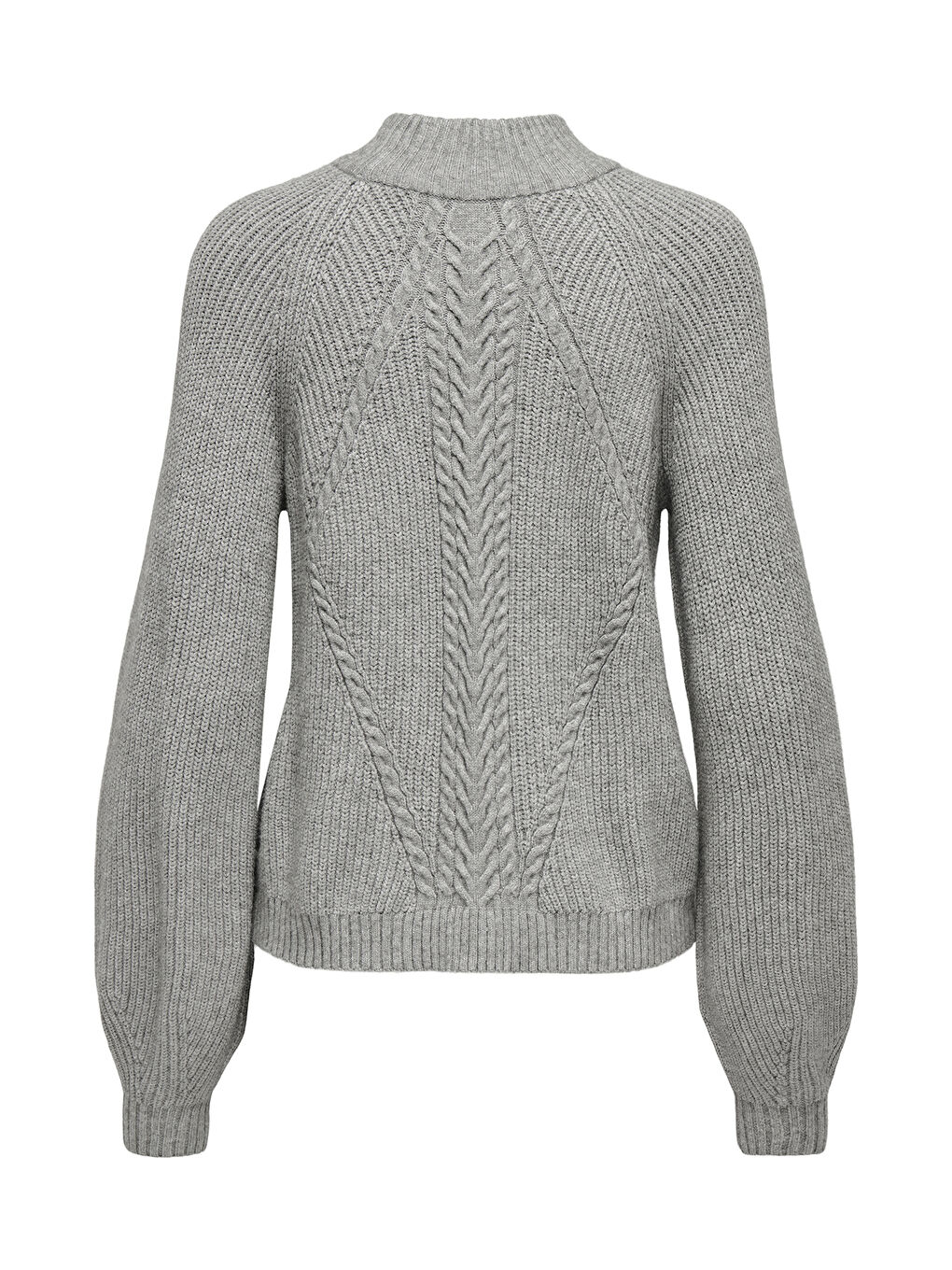 Gri Onlkatia Regular Fit Yarım Balıkçı Yaka Örme Kadın Kazak 15324678-6