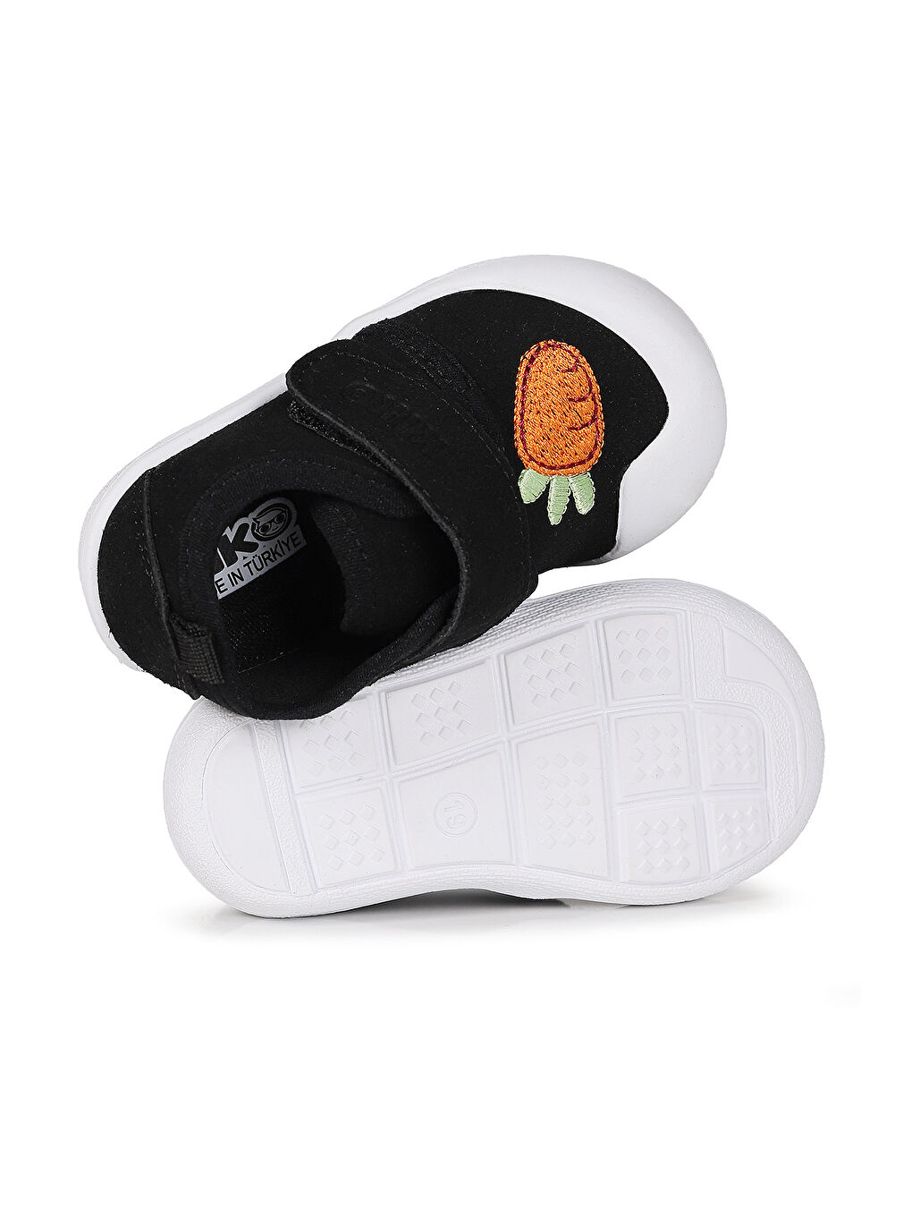 Siyah Strawberry Cırtlı Kız Bebek İlk Adım Ortopedik Günlük Ayakkabı-4