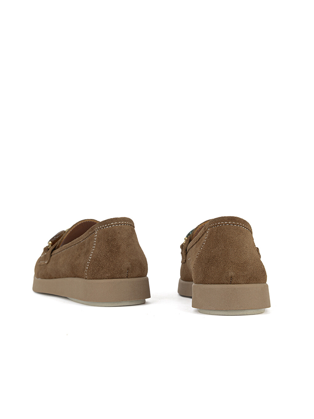 Kahverengi Kadın Hakiki Deri Loafer Ayakkabı 161359Z710 Caramel-2