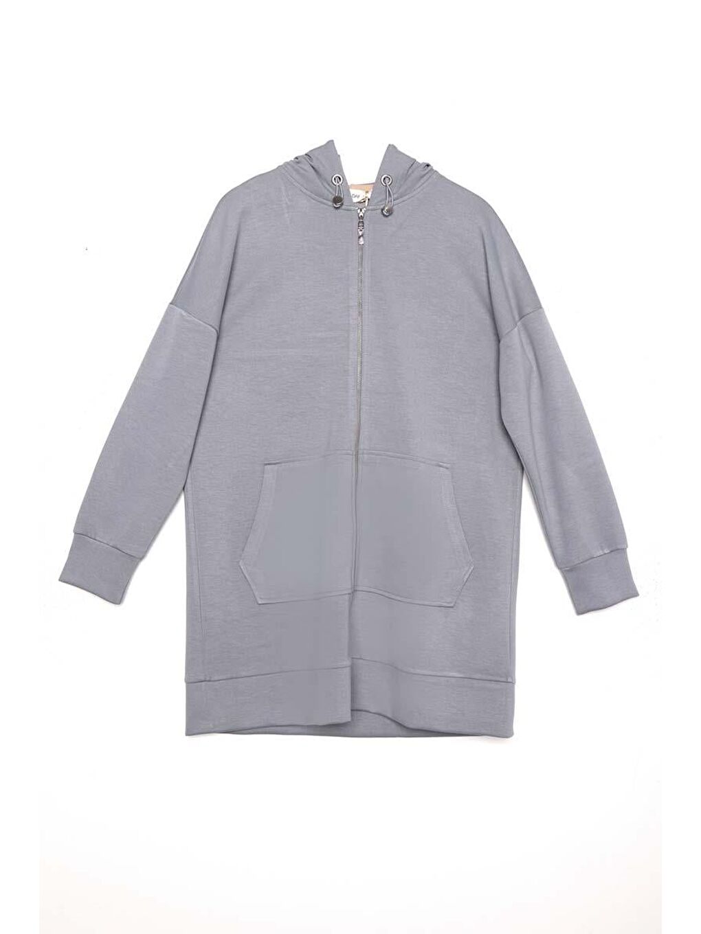 Gri-Kanguru Cepli Hırkalı Eşofman Takımı-5