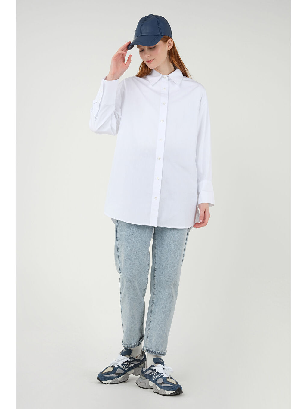 Poplin Gömlek Kısa Beyaz-1