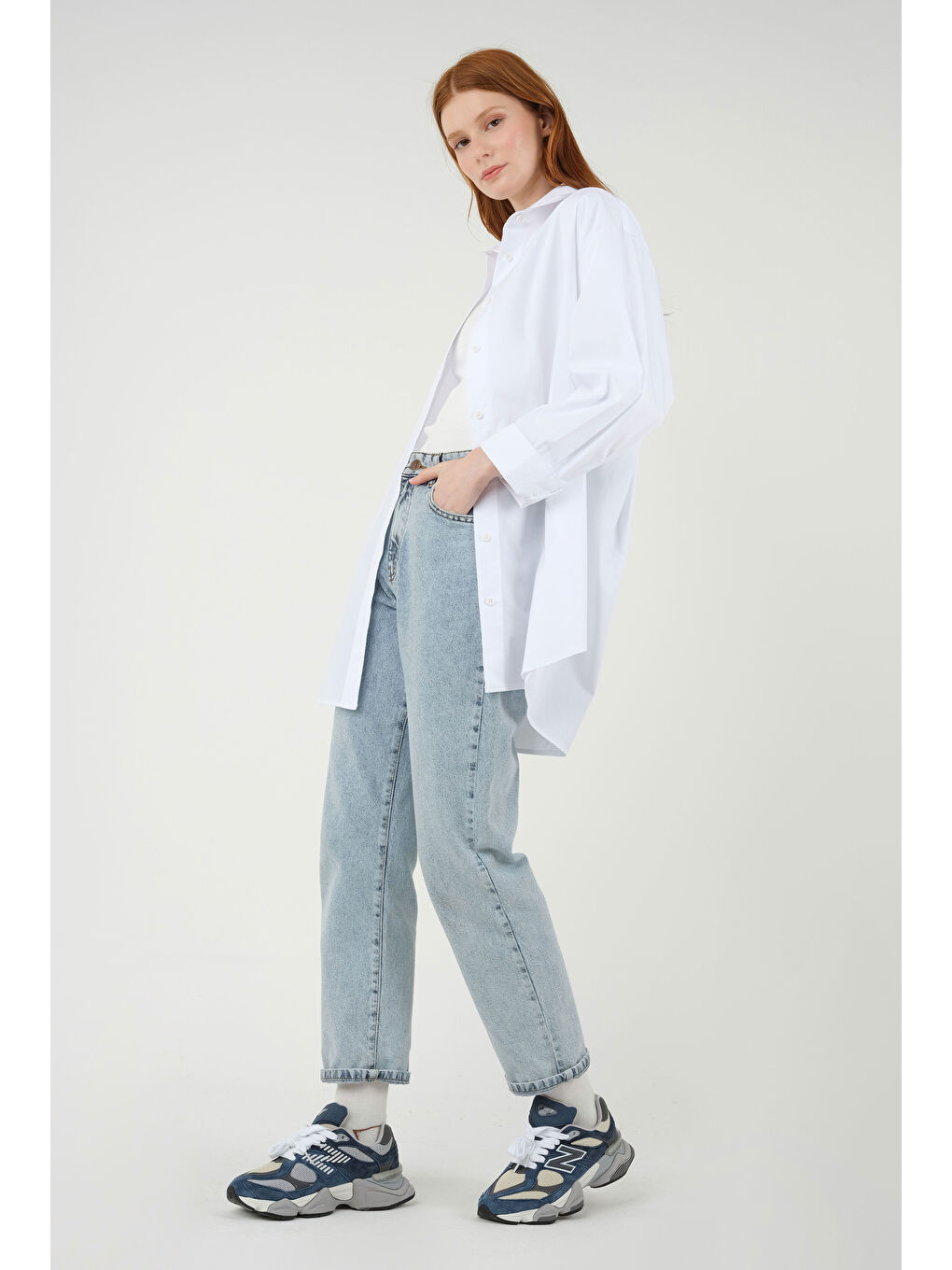 Poplin Gömlek Kısa Beyaz-2