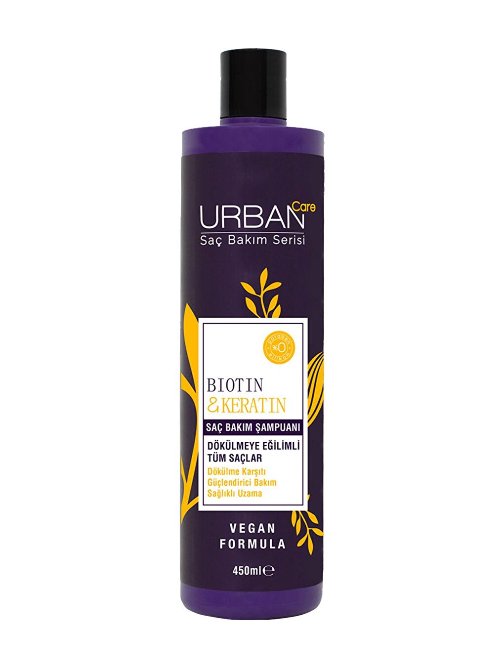 Urban Care Biotin&Keratin Dökülmeye Eğilimli Saçlara Özel Şampuan-Vegan-450 ML - 1