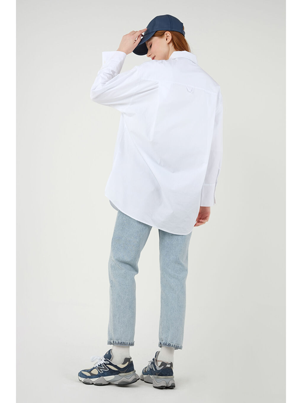 Poplin Gömlek Kısa Beyaz-4