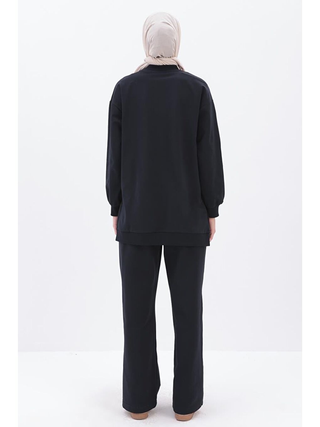 Lacivert-Yanları Şeritli Eşofman Takımı-3