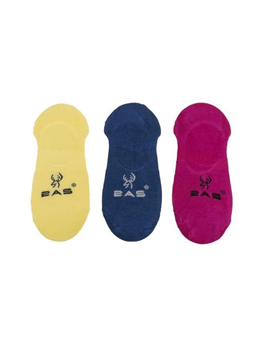 Beyaz Karma Renk Babet Çorap 3'lü Set-1