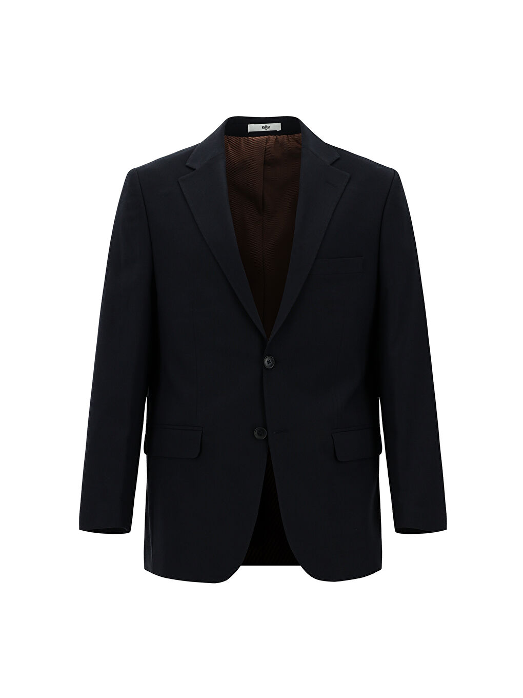 Lacivert Regular Fit Yünlü Klasik Takım Elbise-1