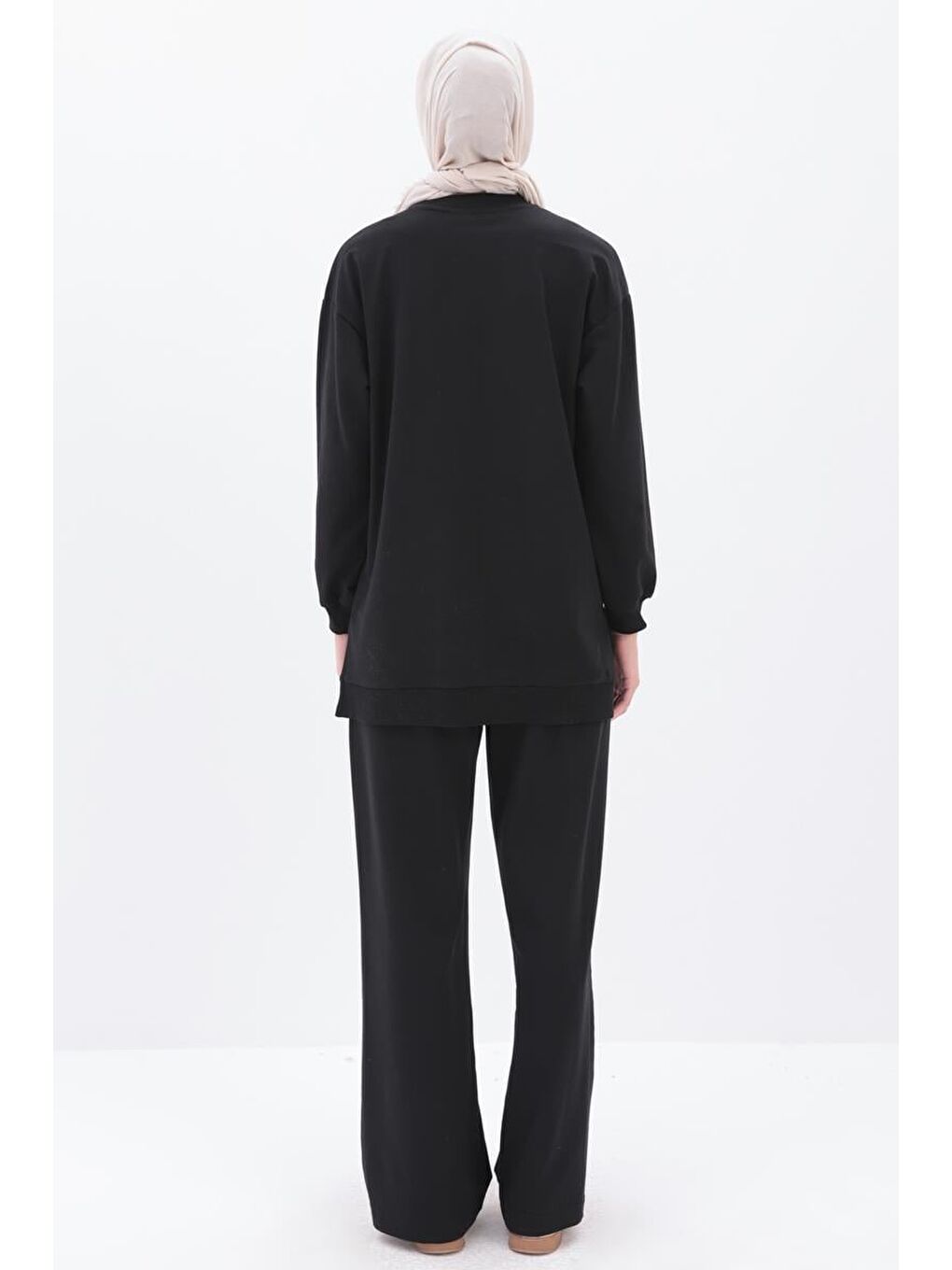 Siyah-Yanları Şeritli Eşofman Takımı-3