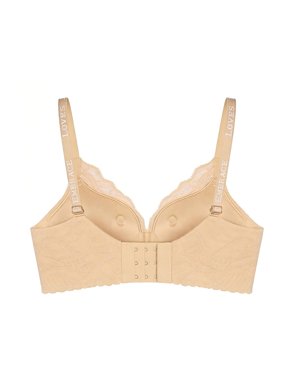 Ekru Kadın Dantelli Ön Ayarlı Döner Mekanizmalı Toparlayıcı Sütyen-3