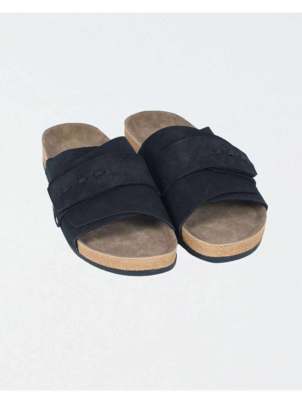 Siyah Erkek Yazlık Bant Detaylı Terlik - CRUZ