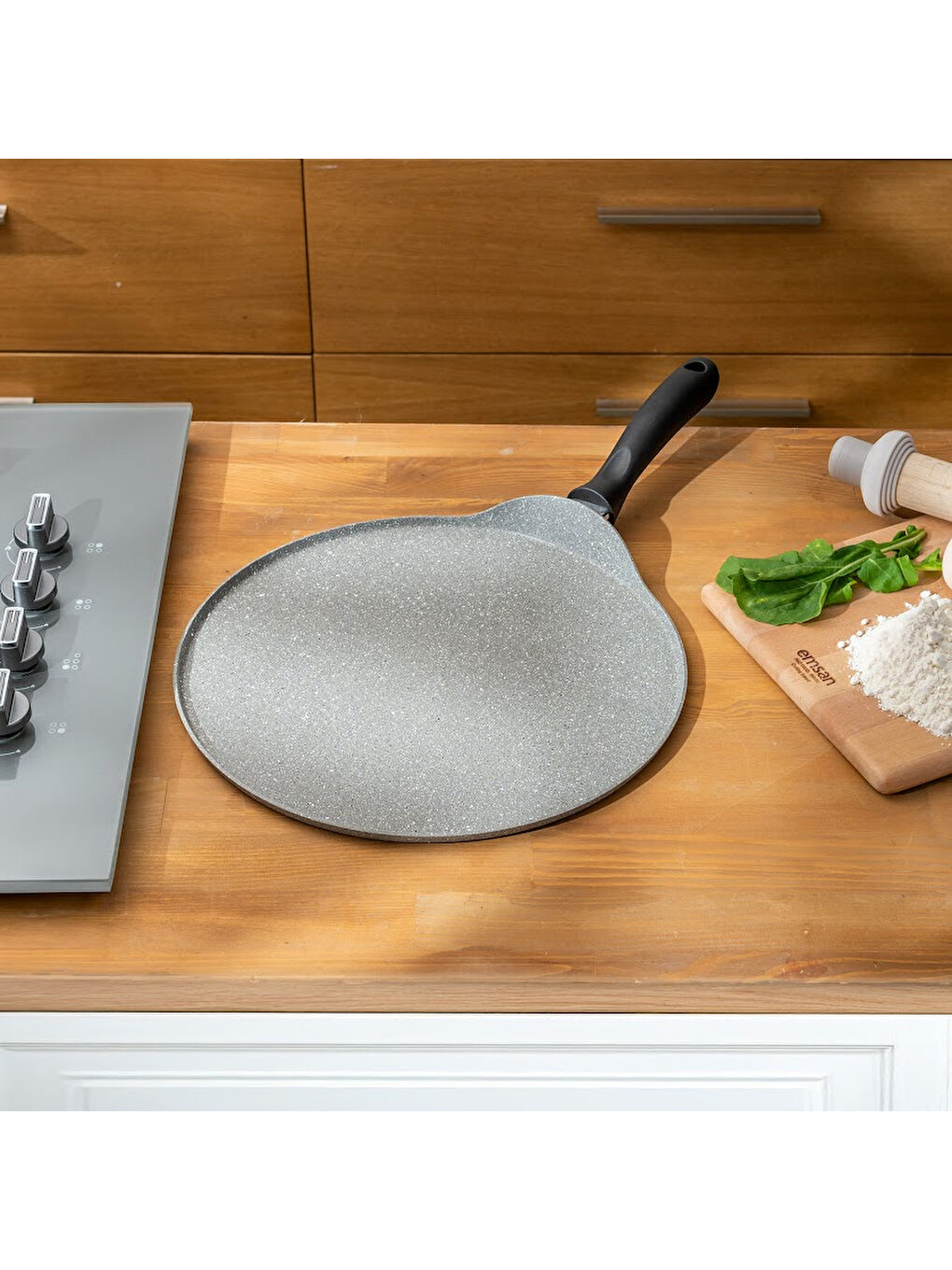 Gri Rosa Granit Gözleme Tavası