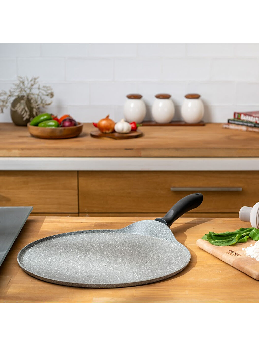 Gri Rosa Granit Gözleme Tavası-1