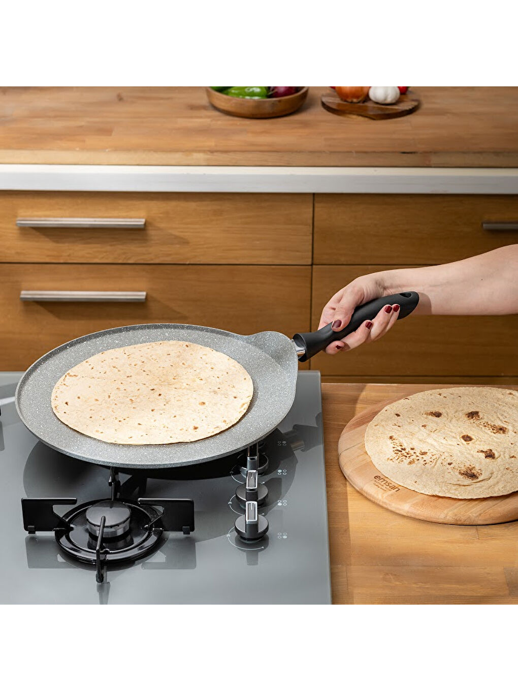 Gri Rosa Granit Gözleme Tavası-2