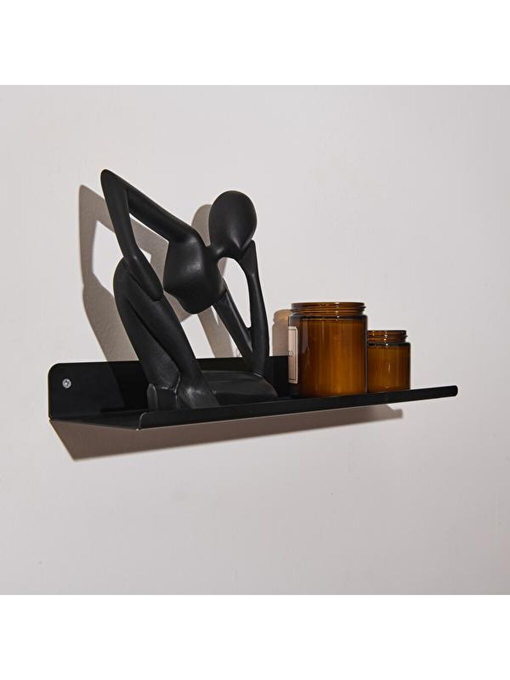 Deco Metal Duvar Rafı - Siyah - 40x11 cm-1