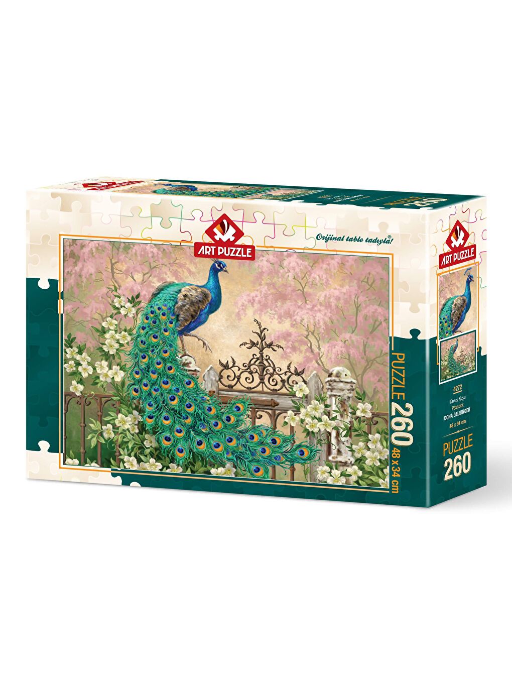 Art Puzzle Karışık 260 Parça Puzzle Tavus Kuşu - 1