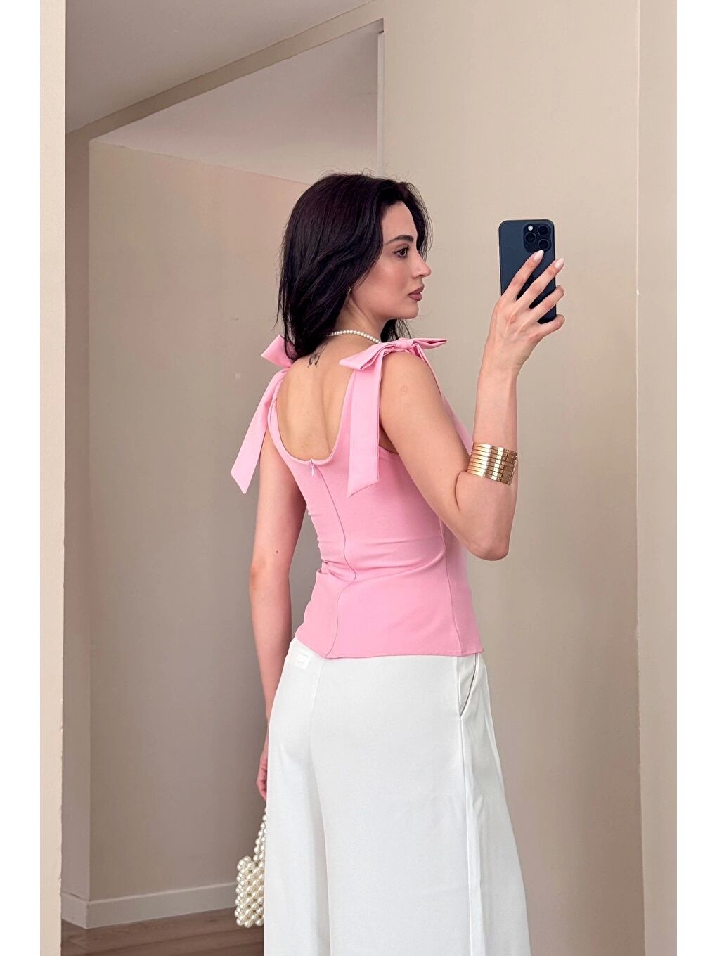 Kadın Pembe Bluz 1041-2999-1