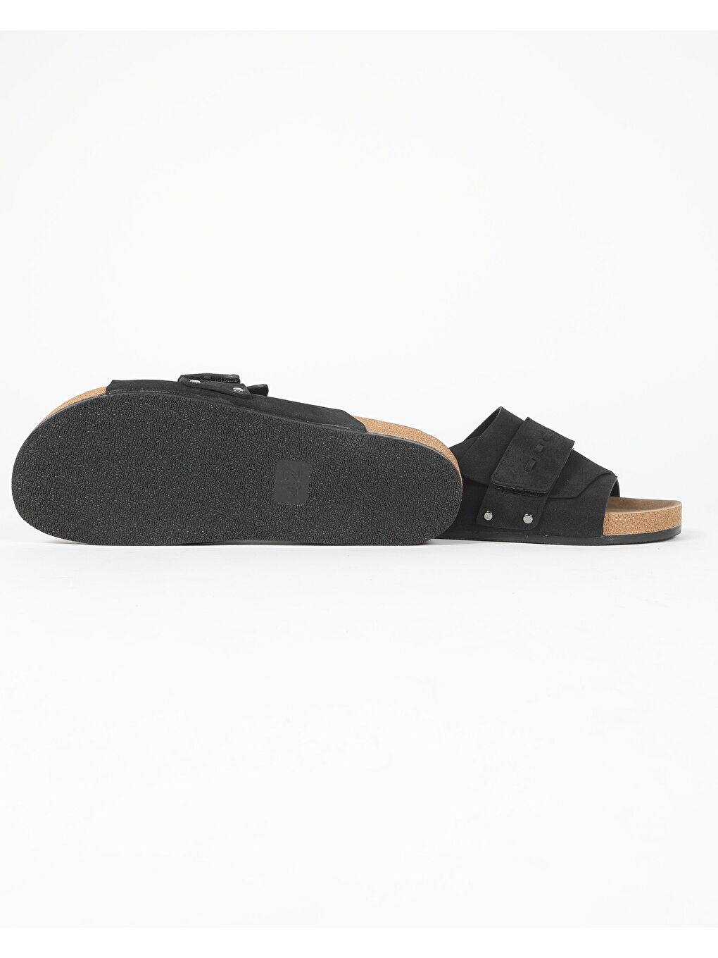 Siyah Erkek Yazlık Bant Detaylı Terlik - CRUZ-2