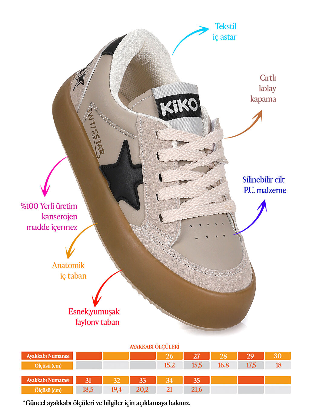 Bej Rida Günlük Bağcıklı Kız Çocuk Spor Ayakkabı-1