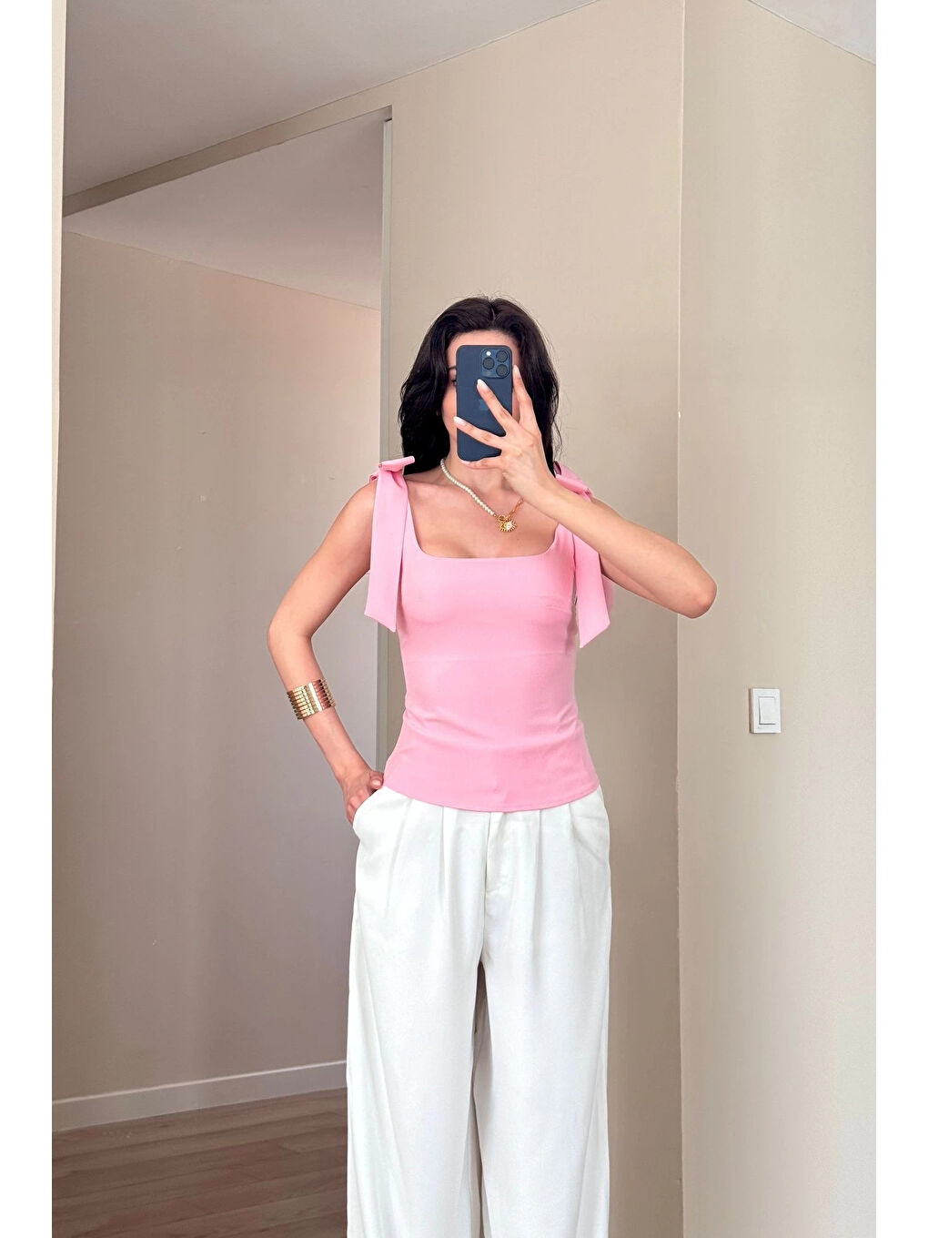 Kadın Pembe Bluz 1041-2999-2